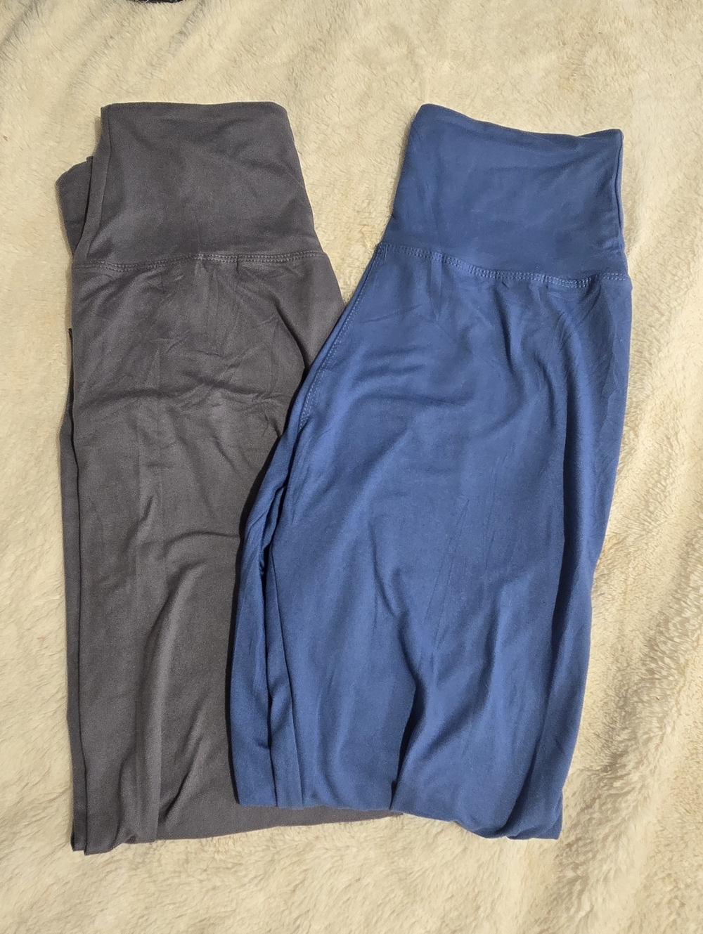 NWOT High-Waist Active Leggings Duo - Blue & Charcoal